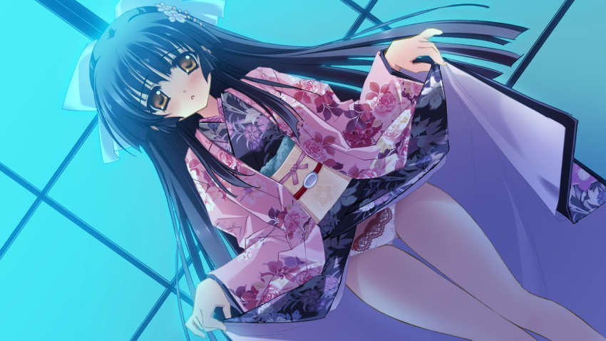 blush, bow, character_request, cube_(alma), dutch_angle, game_cg, hair_bow, highres