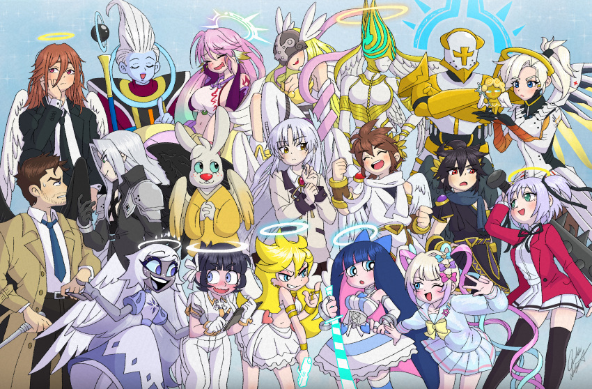 6+boys, 6+girls, angel, angel_beats!, angel_cookie, angel_devil_(chainsaw_man), angel_gabby, angel_hare