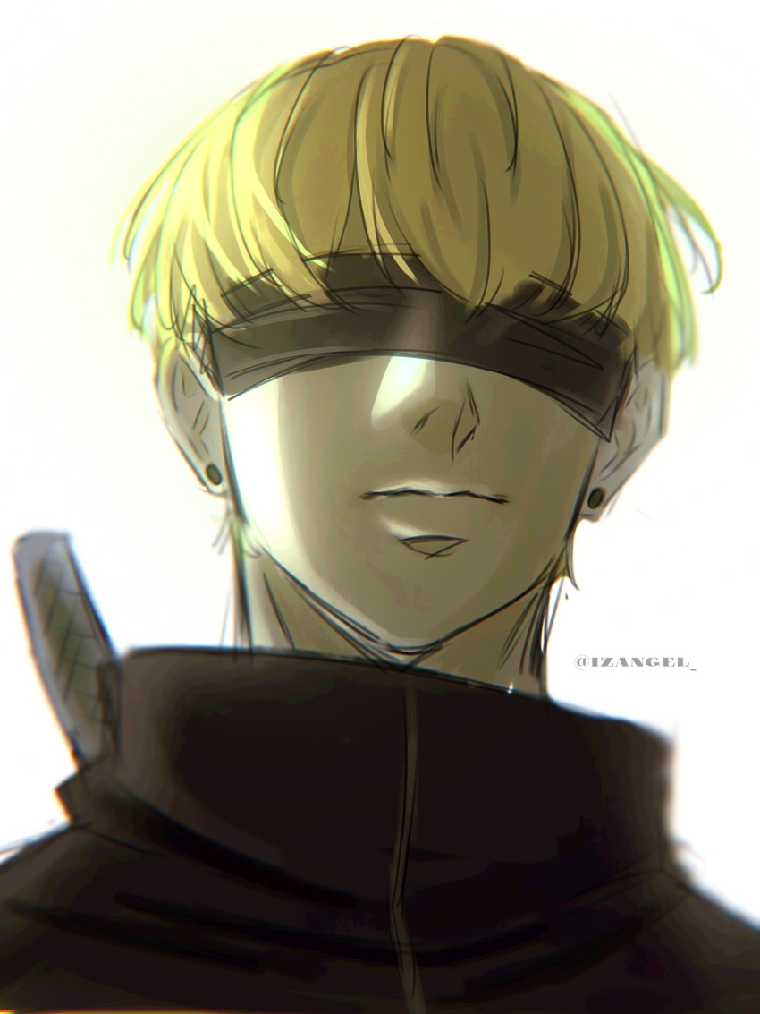 1boy, black_hoodie, black_jacket, blind, blindfold, blindfold_mask, blonde_hair, boruto:_naruto_next_generations