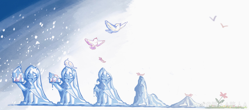 1boy, absurdres, bird, birdcage, cael_anselm, cael_anselm_(deimortem_era), cage, cape