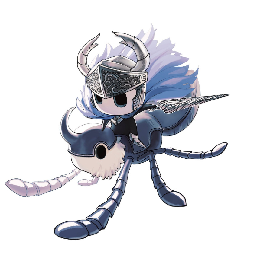 1other, armor, black_skin, blue_cloak, bug, cavalry, cloak, colored_skin