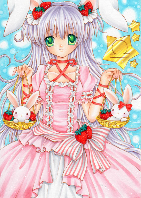 bow, bunny, bunny_ears, choker, dress, food, food_as_clothes, food_themed_clothes