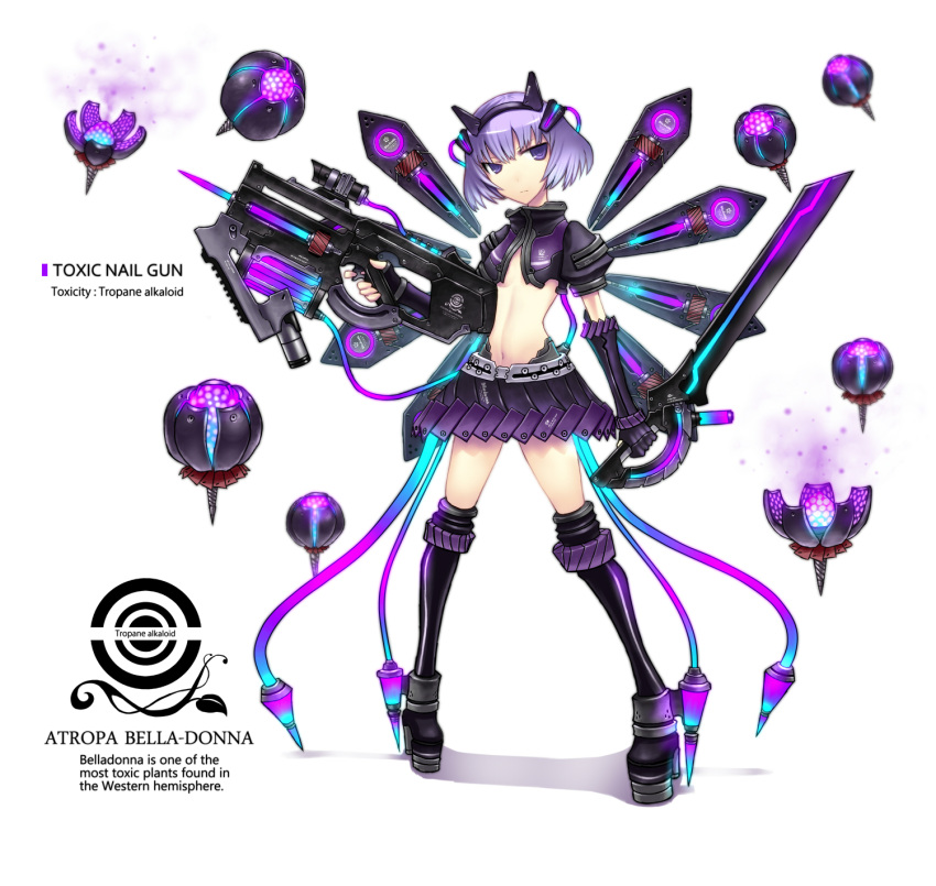 elbow_gloves, fingerless_gloves, gia, gloves, gun, highres, mecha_musume, mechanical_wings