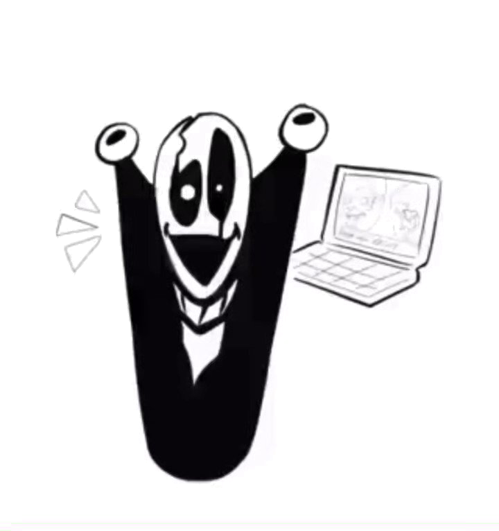1boy, 2023, 2d, arms_up, black_coat, coat, computer, cracked_face