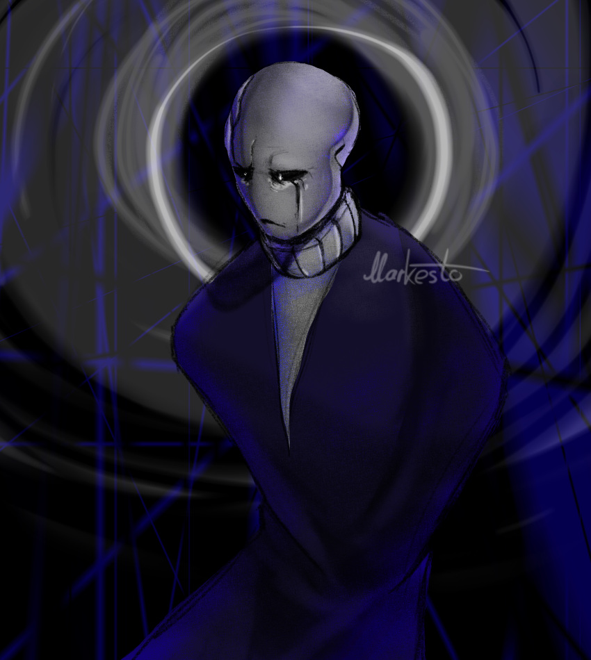 1boy, 2023, 2d, artist_name, black_background, black_coat, coat, commentary
