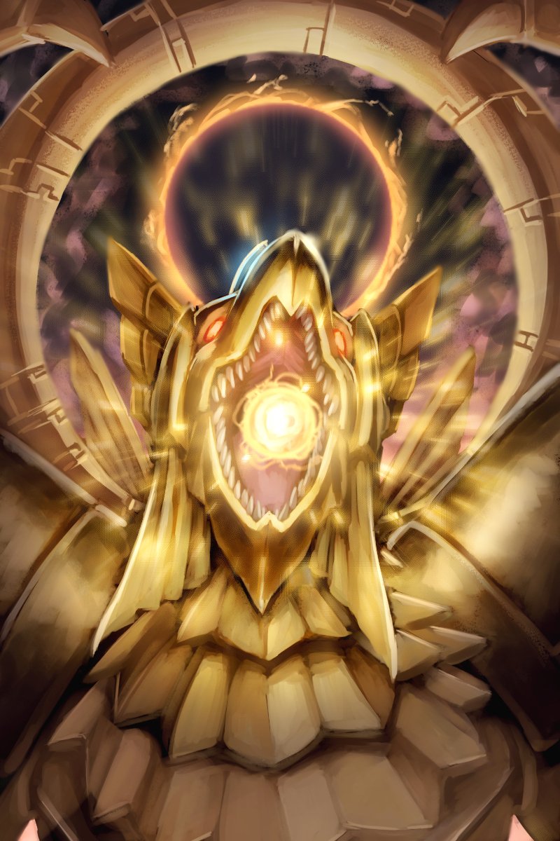 close-up, colored_skin, commentary_request, crypthiyama, dragon, duel_monster, energy, glowing