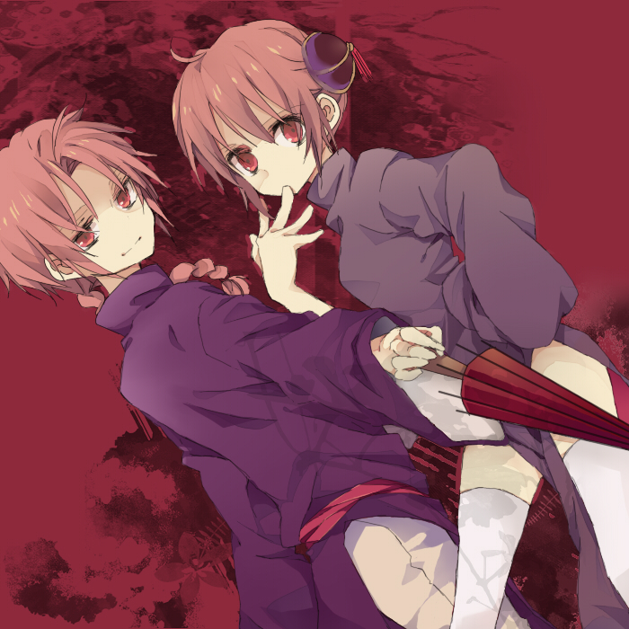 chinese_clothes, gintama, kagura_(gintama), kamui, kamui_(gintama), kanzaki8, oriental_umbrella, pink_hair