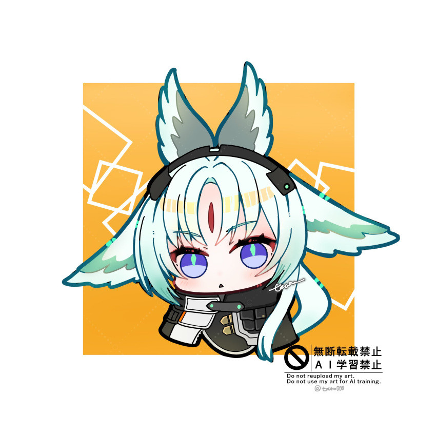 1girl, animal_ears, arcane_(arknights), arknights, arknights:_endfield, bird_ears, blue_eyes, commentary_request