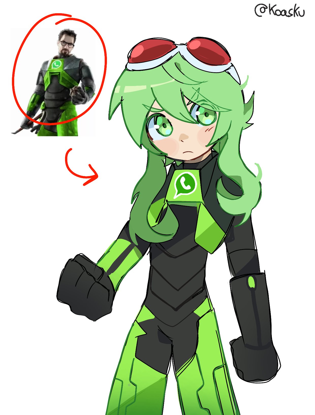 1girl, alternate_color, armor, borrowed_clothes, clenched_hands, closed_mouth, cosplay, cowboy_shot