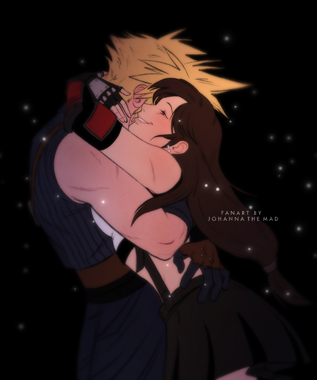 1boy, 1girl, arms_around_another's_back, arms_around_neck, artist_name, bare_shoulders, black_background, black_gloves