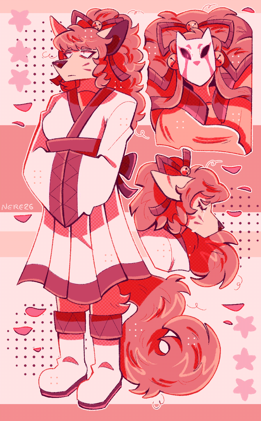 1girl, animal_ears, animated, animated_gif, boots, brown_hair, ceroba_ketsukane, closed_eyes