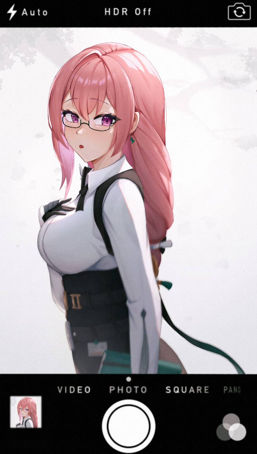 1girl, absurdres, black_gloves, blush, book, breasts, chen_kang, commentary_request