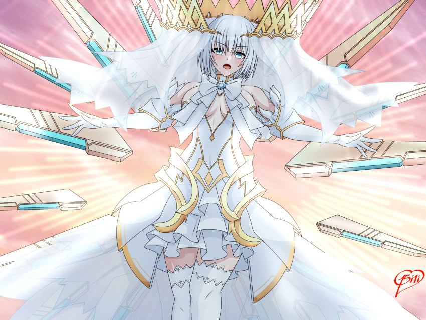 1girl, absurdres, blue_eyes, breasts, date_a_live, dress, gem, highres