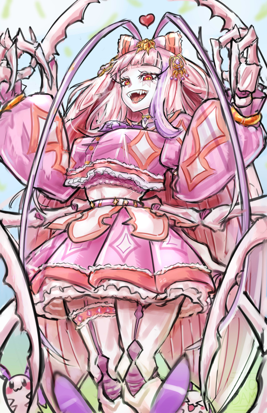 1girl, absurdres, antennae, arthropod_girl, arthropod_limbs, breasts, cockroach_girl, exodamartworks