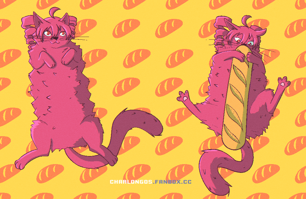 animal, animal_ears, baguette, bread, cat, cat_ears, charlongos, drill_hair