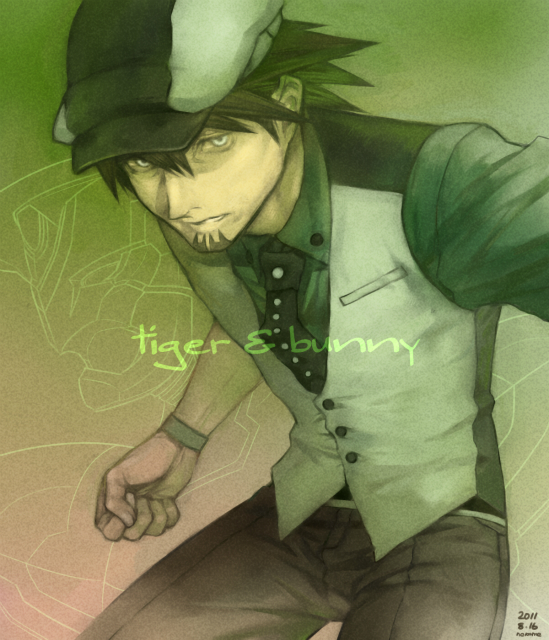bad_id, brown_eyes, brown_hair, cabbie_hat, facial_hair, gado-boa, hat, kaburagi_t_kotetsu