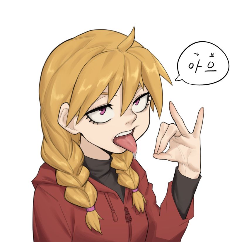 1girl, ahoge, bawek_42, black_shirt, blonde_hair, braid, coat, commentary_request