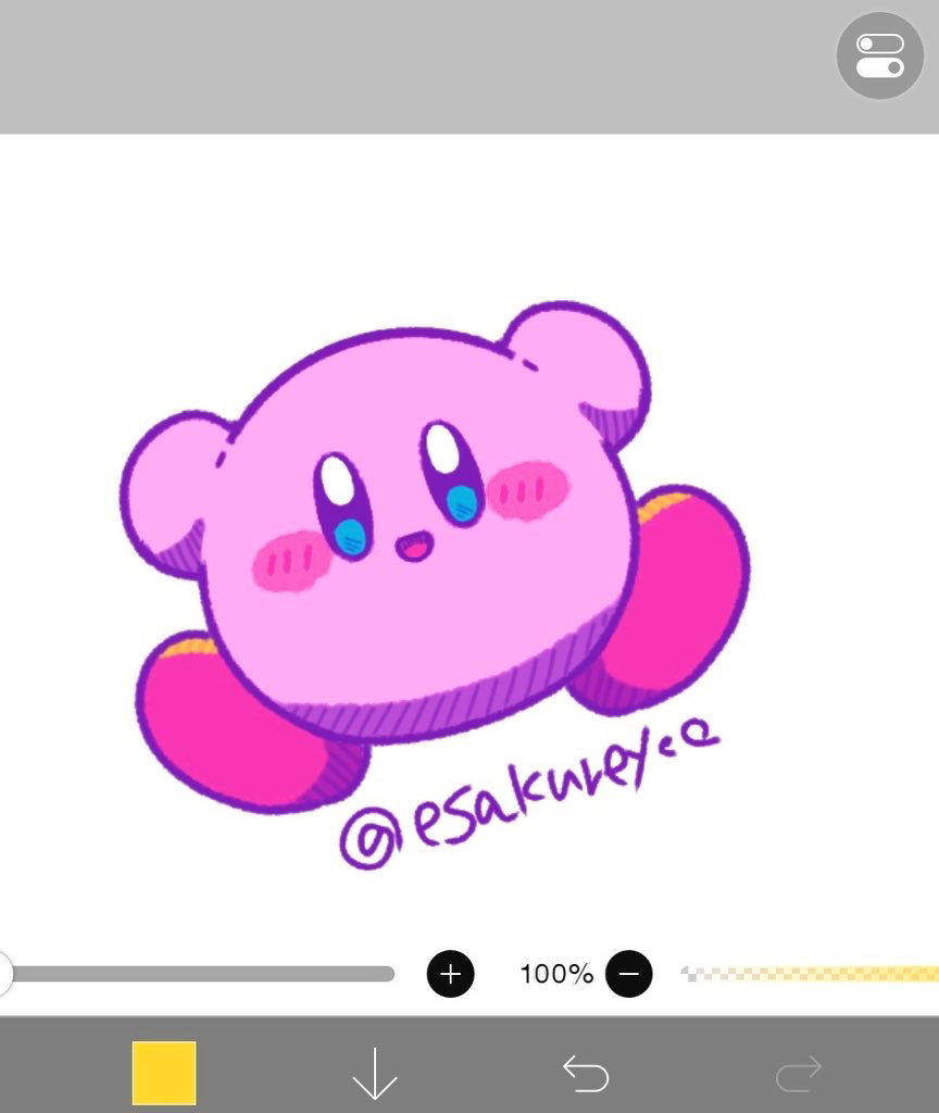 :d, art_program_in_frame, blue_eyes, blush_stickers, commentary_request, full_body, hato_ya_dee, ibispaint