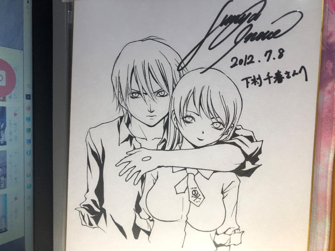 1boy, 1girl, bag, breasts, btooom!, collared_shirt, commentary_request, dated