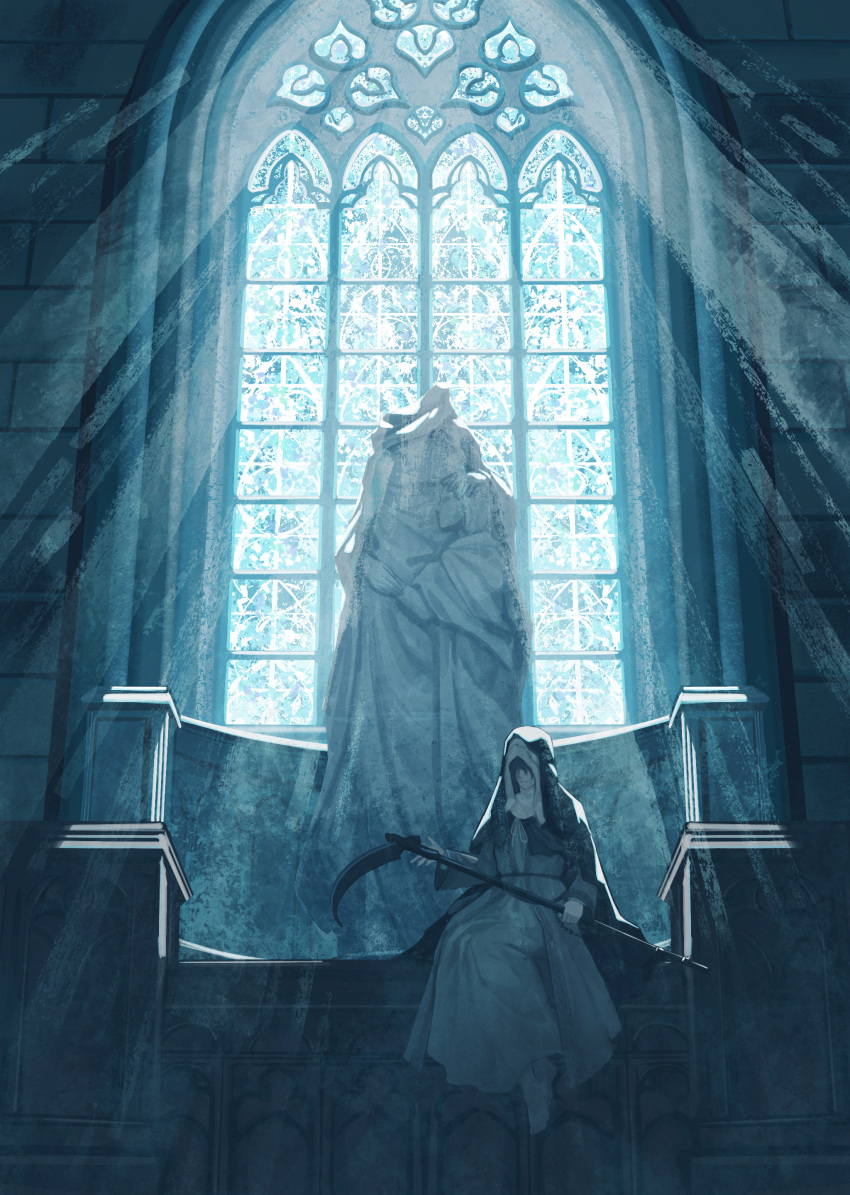 1girl, absurdres, barefoot, commentary, covered_eyes, dark_souls_(series), dark_souls_iii, english_commentary