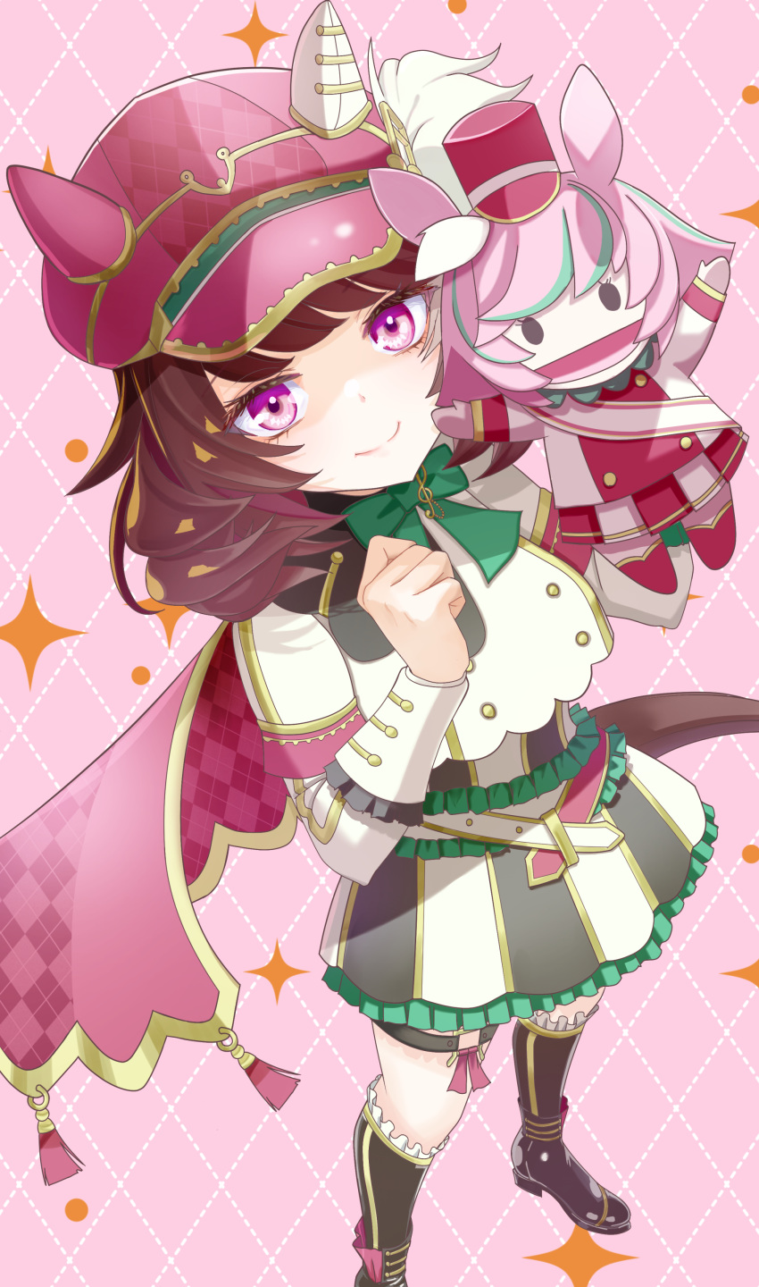 0niq, 1girl, absurdres, animal_ears, black_boots, blush, boots, bow