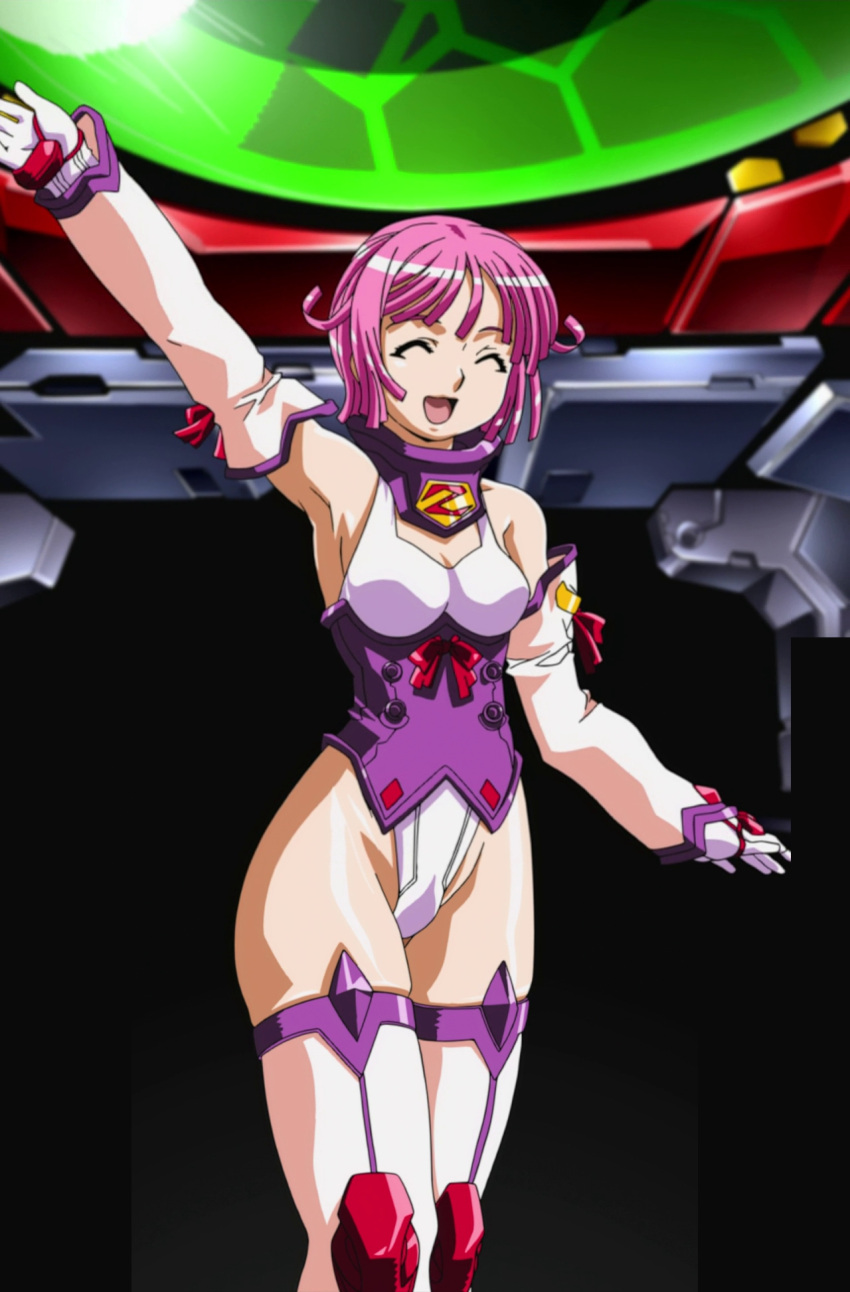 armpits, boots, detached_sleeves, eina, gravion, highleg, highres, pink_hair