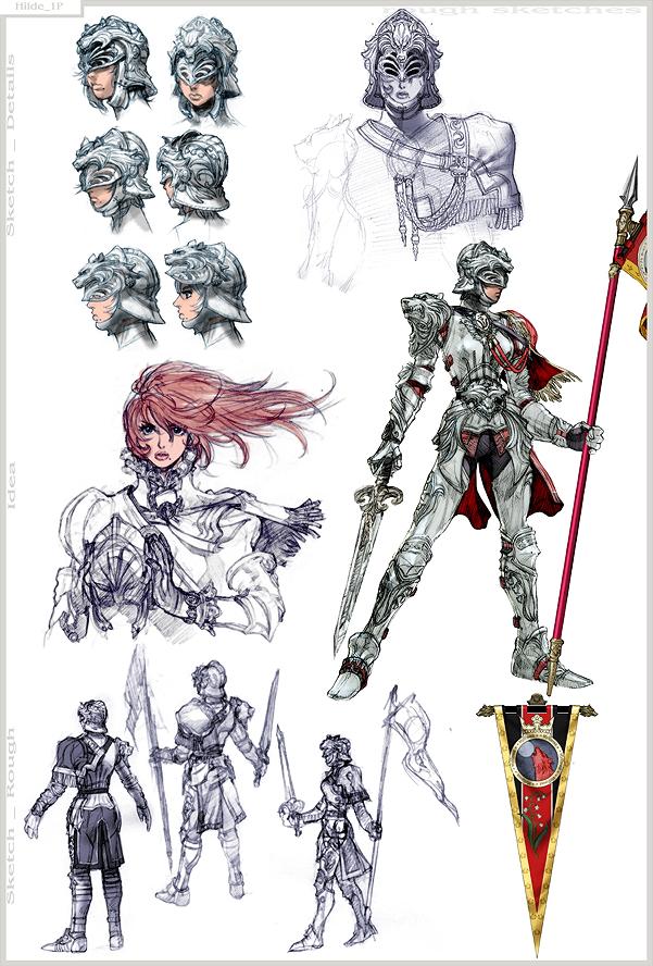 character_sheet, concept_art, crest, full_armor, gauntlets, greaves, headwear_removed, helmet