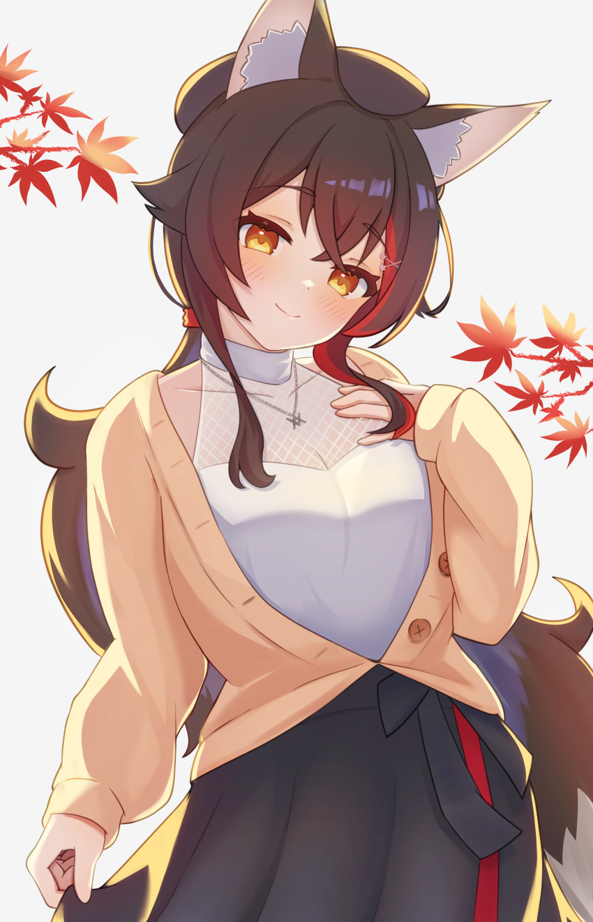 1girl, absurdres, animal_ears, black_hair, blush, closed_mouth, commentary_request, gab_(gabgab_fa)