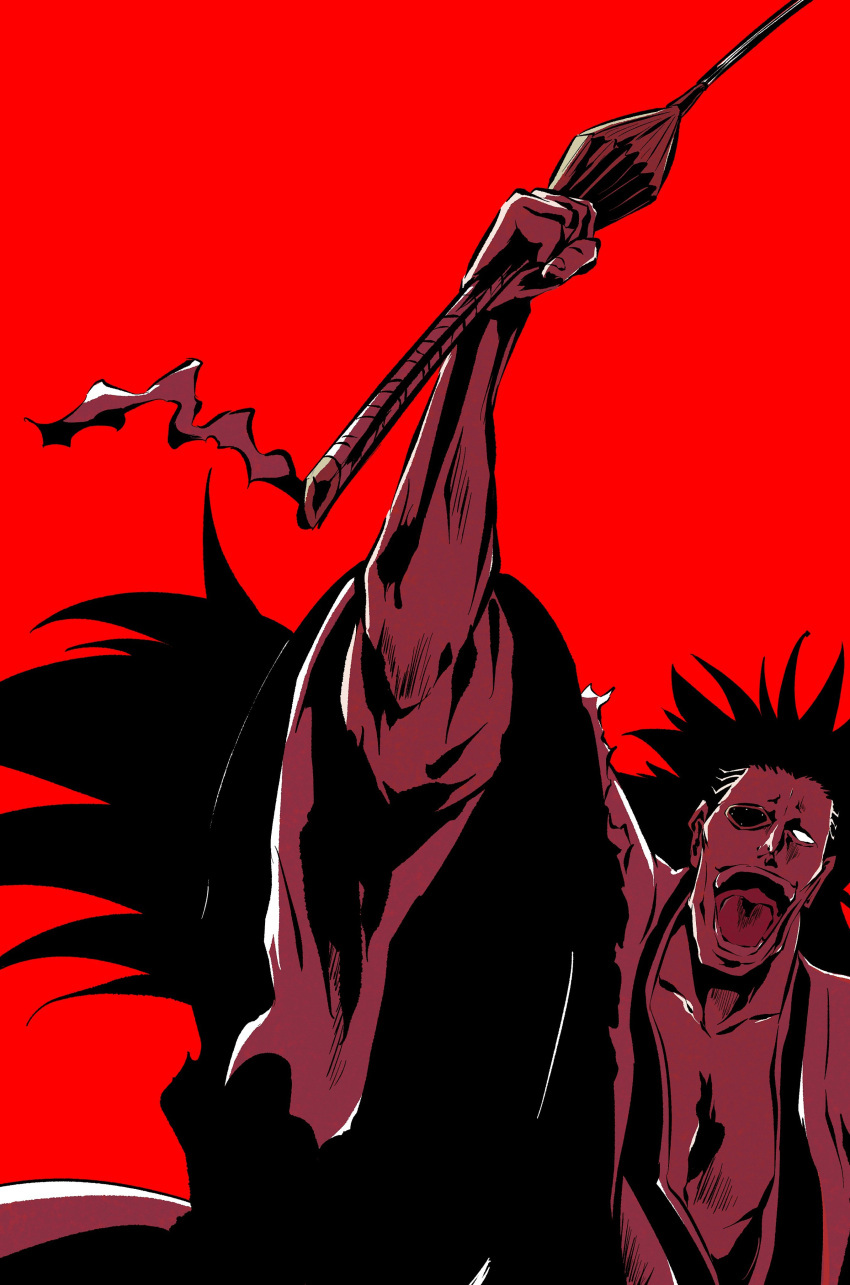 1boy, absurdres, bankai, bleach, haori, highres, japanese_clothes, ken_hollow