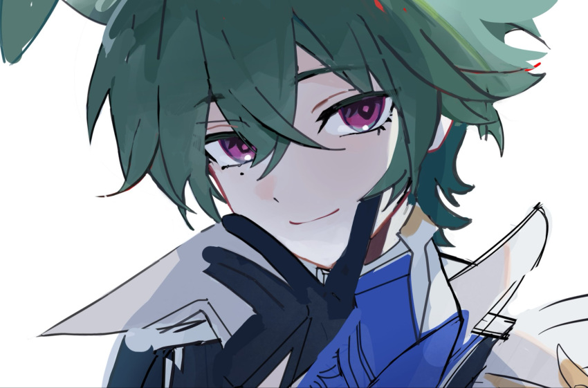 1boy, ahoge, animal_ears, armor, belt, belt_collar, black_belt, black_gloves