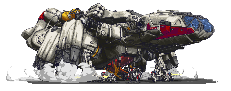 ambiguous_gender, animated, animated_gif, astronaut, english_commentary, firing, glint, kneeling