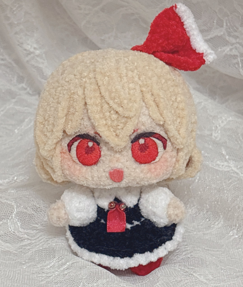 1girl, amigurumi_(medium), ascot, black_skirt, black_vest, blonde_hair, chibi, chibi_only
