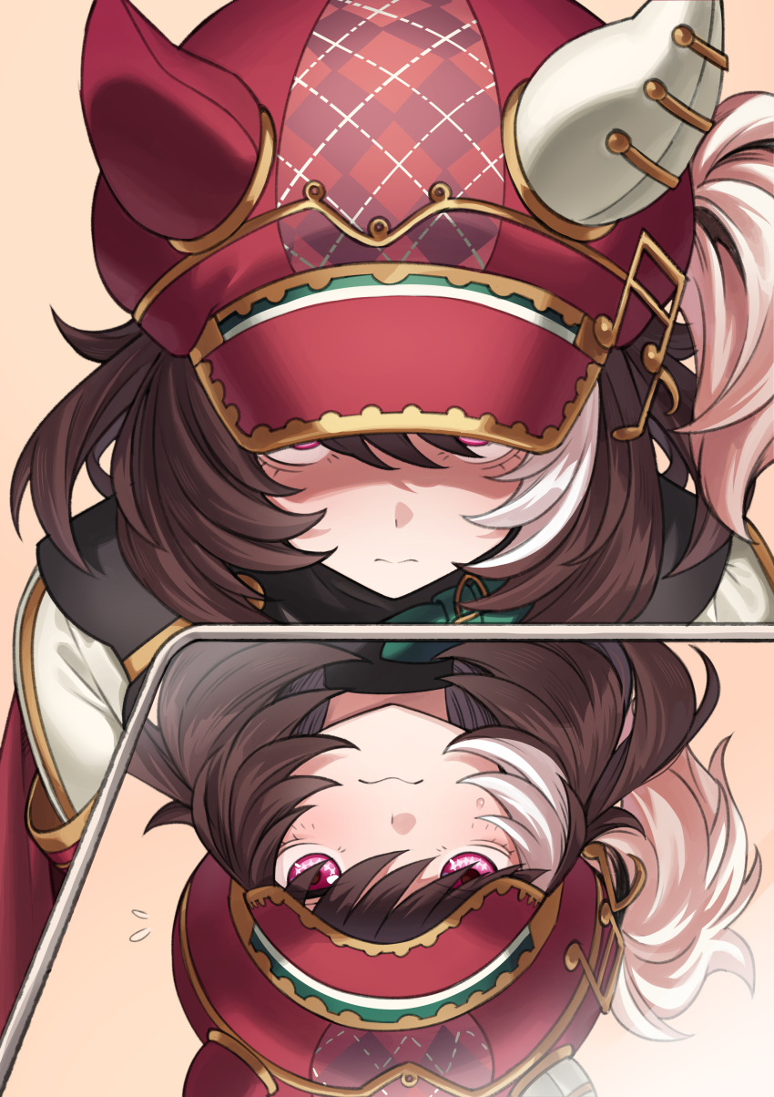 1girl, absurdres, animal_ears, blush, brown_hair, closed_mouth, commentary_request, fukuro_(maruaru00)