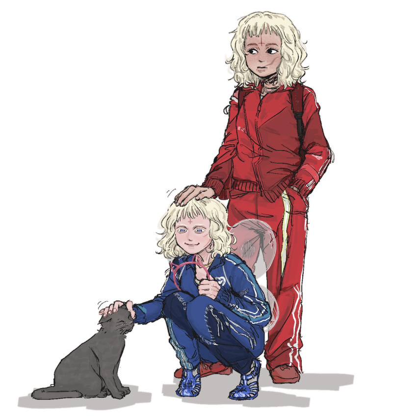 2026, 28_days_later, 28_years_later:_the_bone_temple, 2girls, animal, animal_ears, blonde_hair, cat