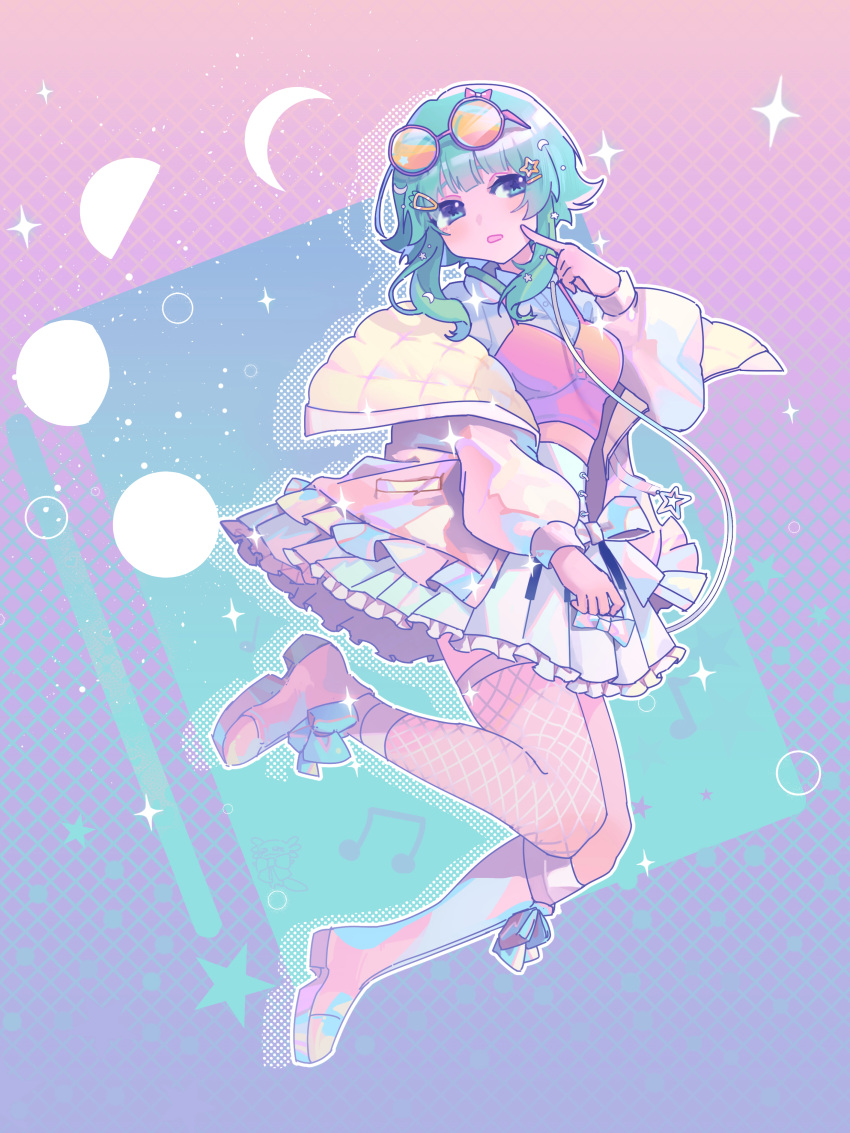1girl, absurdres, alternate_costume, asymmetrical_legwear, blue_background, boots, bow, commentary