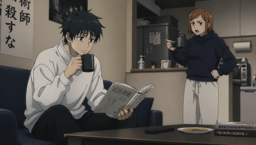 #anime, highres, jujutsu_kaisen, kugisaki_nobara, non-web_source, okkotsu_yuta
