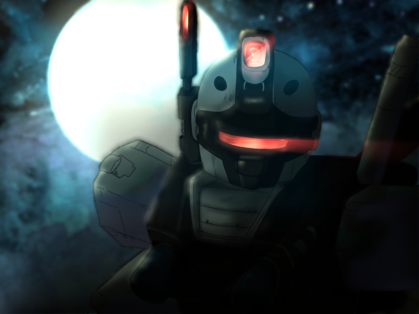 clouds, cloudy_sky, commentary_request, earth_federation, gm_(mobile_suit), gm_night_seeker, gm_night_seeker_vasuki_custom, gundam