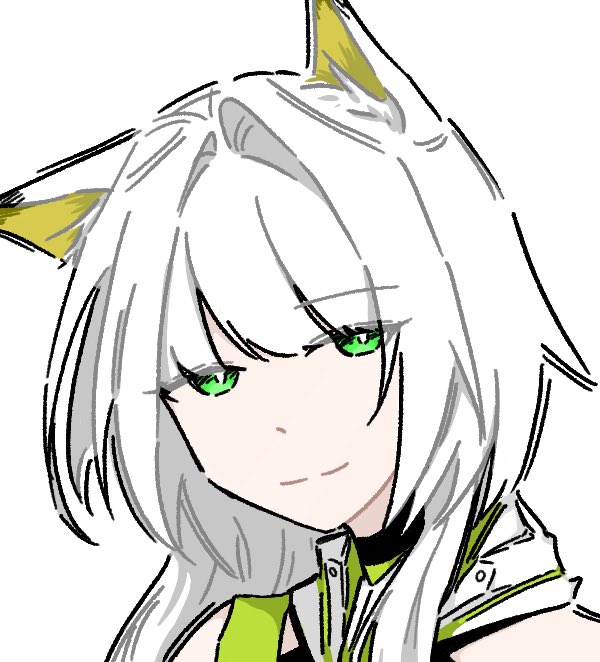 1girl, animal_ear_fluff, animal_ears, arknights, cat_ears, cat_girl, close-up, commentary_request