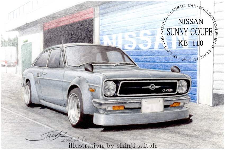 artist_name, car, colored_pencil_(medium), commentary_request, dated, day, garage, grey_car