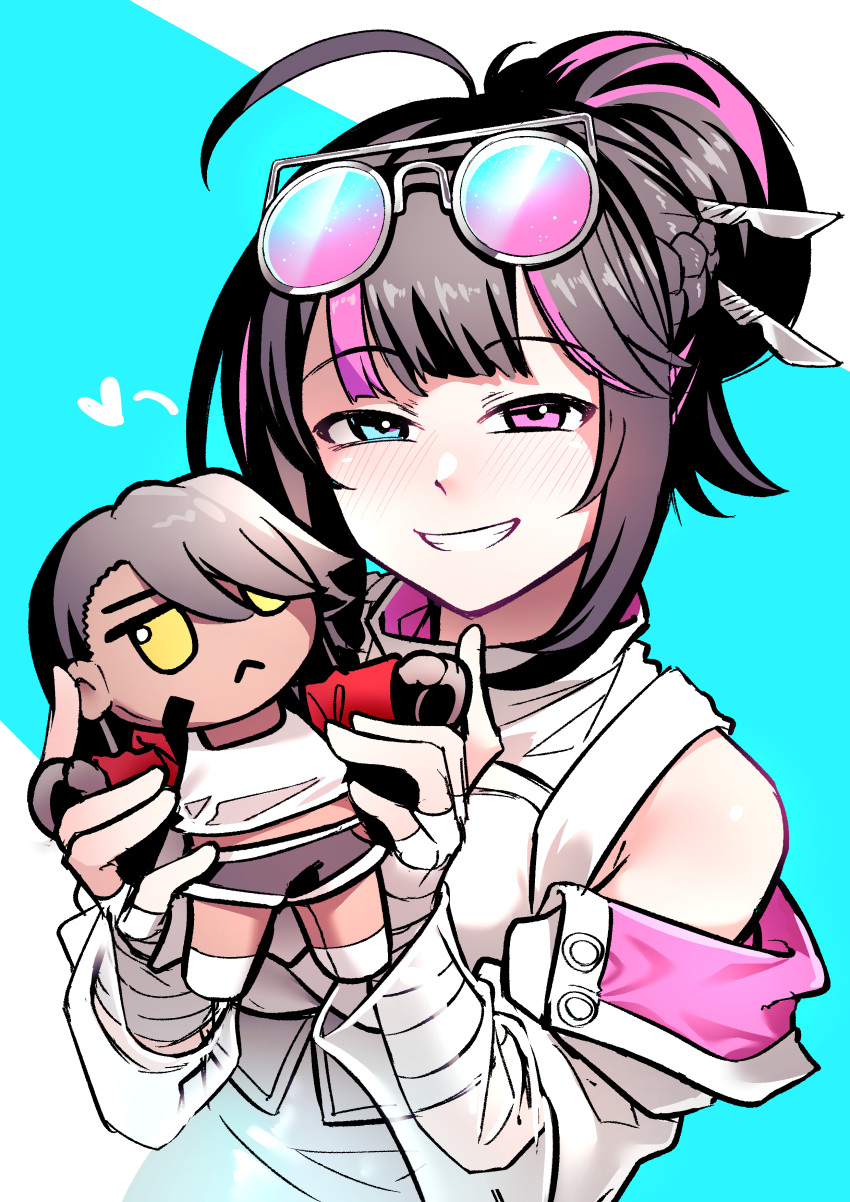 :<, absurdres, blue_eyes, commentary, english_commentary, girls'_frontline_neural_cloud, girls_frontline, heart