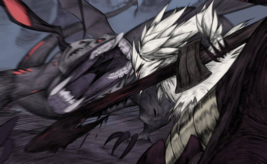absurdres, black_souls, black_souls_2, chenmakey, claws, commentary_request, dragon, dragon_horns