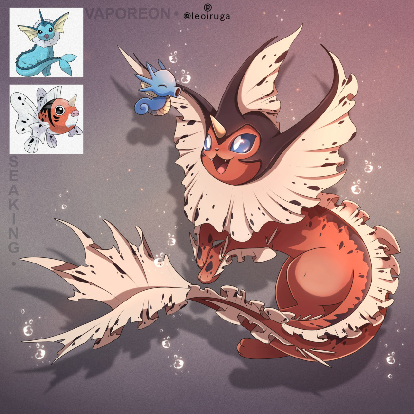 :d, air_bubble, animal_focus, artist_name, blue_sclera, brown_fur, bubble, character_name