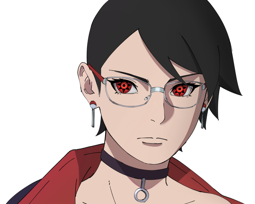 1girl, absurdres, anime_coloring, black_choker, black_hair, black_jacket, boruto:_two_blue_vortex, boruto_(series)