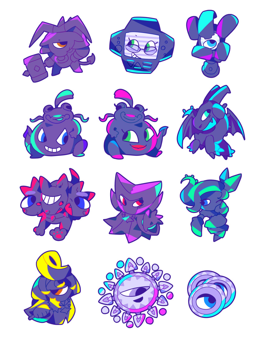 absurdres, aqua_eyes, blue_eyes, calc_king_(miitopia), chibi, chibi_only, closed_mouth, commentary_request
