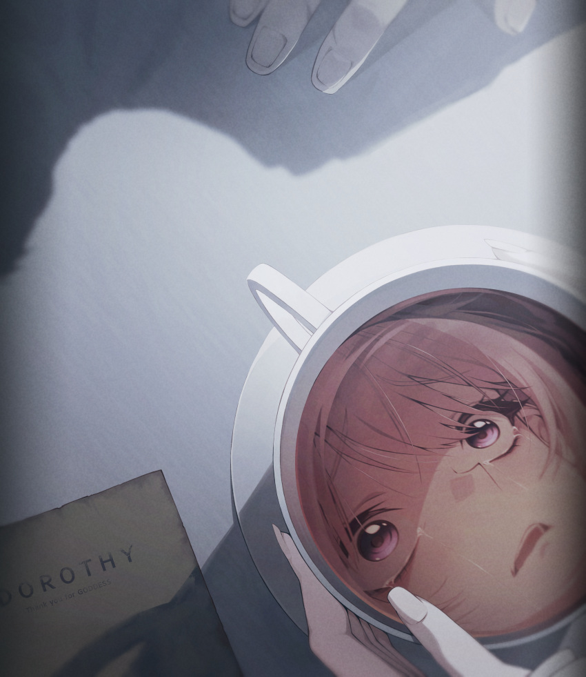 1boy, 1girl, absurdres, andersen_(nikke), commentary, crying, crying_with_eyes_open, cup