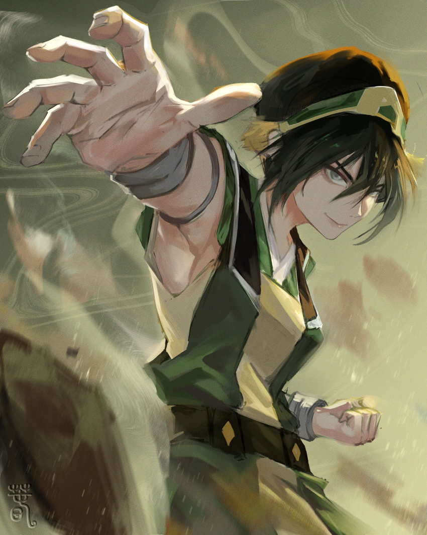 1girl, absurdres, aged_up, ankle_cuffs, avatar:_aang_the_last_airbender, avatar:_the_last_airbender, avatar_legends, blind