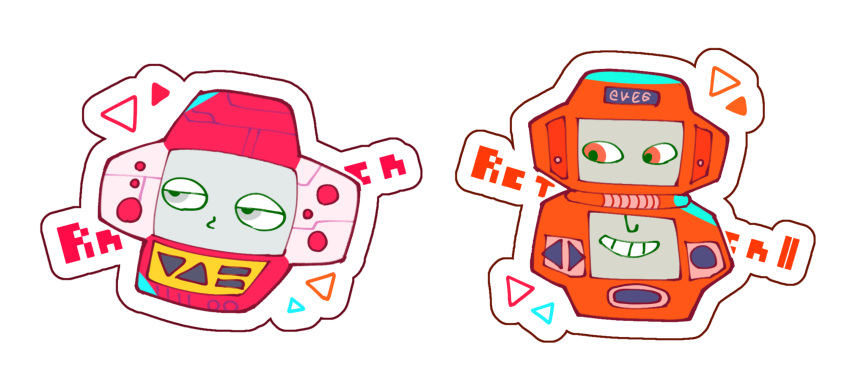 commentary_request, full_body, grey_eyes, half-closed_eyes, highres, miitopia, no_humans, non-humanoid_robot