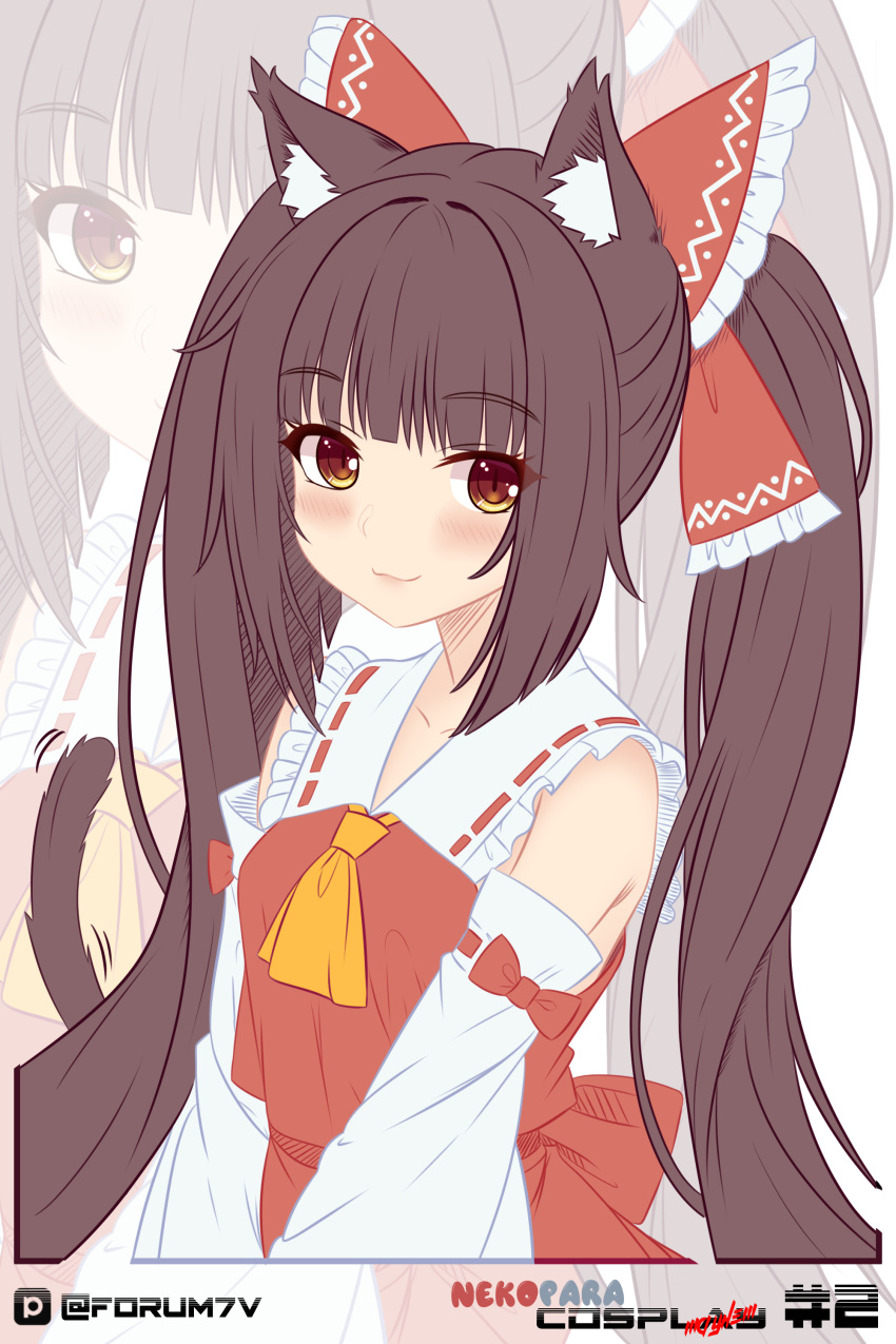 1girl, :3, absurdres, animal_ear_fluff, animal_ears, artist_name, ascot, blush