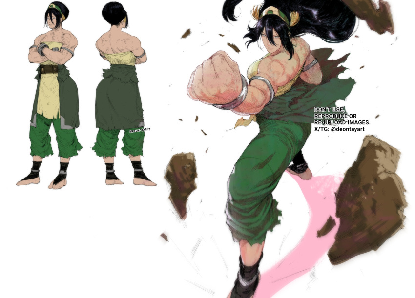 1girl, absurdres, aged_up, ankle_cuffs, avatar:_aang_the_last_airbender, avatar:_the_last_airbender, avatar_legends, blind