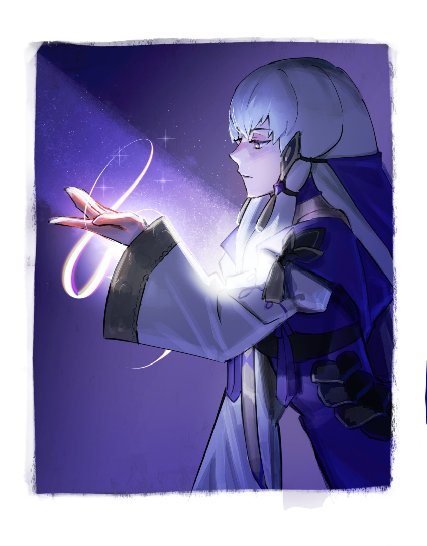 1girl, border, charleston, closed_mouth, commentary_request, dress, fire_emblem, fire_emblem:_three_houses